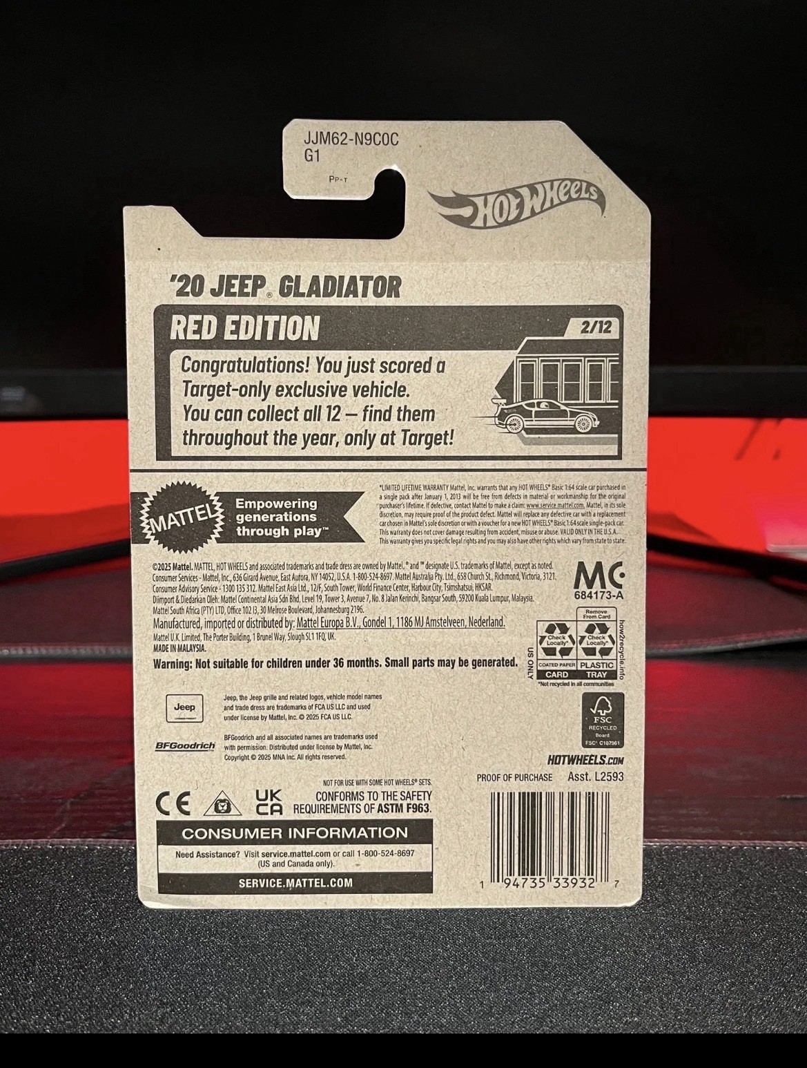 Red Edition – ’20 Jeep Gladiator – HotWheels