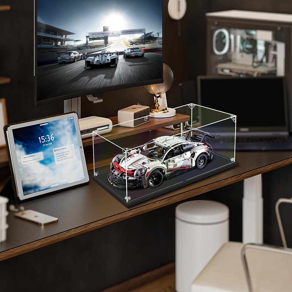 Acrylic Display Show Case for 1:24 Die Cast Car Black Base 9.8″L x 5.9″W x 3.9″H