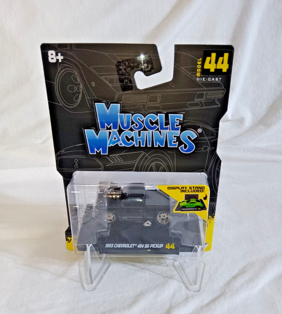1:64 1993 CHEVROLET 454 SS PICKUP FULL BLACK OUT W/DISPLAY STAND NOT PRODUCED!!!