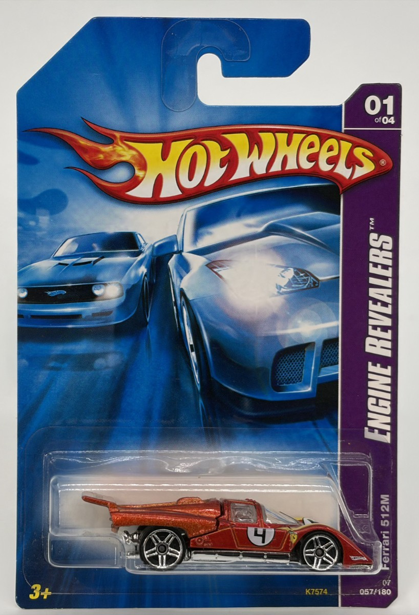 Hot Wheels 2007 Engine Revealers 10 of 04 Ferrari 512M 2007 057/180 1:64