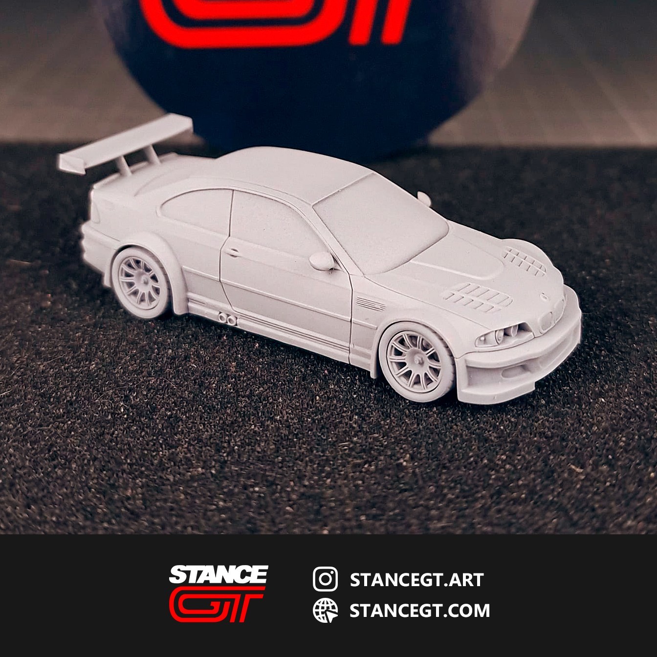 1/64 Scale BMW M3 GTR Resin Printed Model Car Kit Tooned Stance