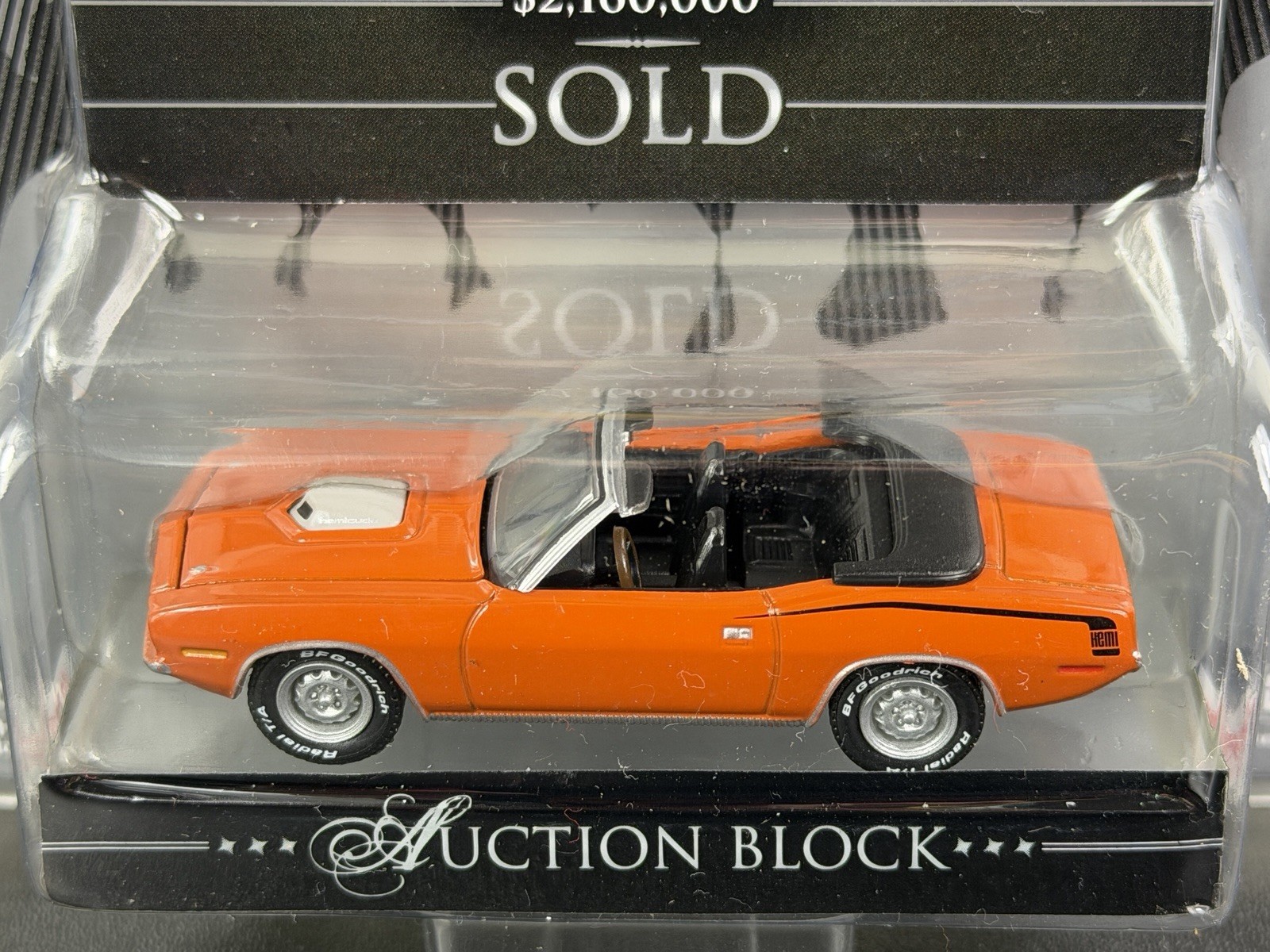Greenlight Barrett Jackson Auction Block 1970 Plymouth HEMI Cuda Convertible NIP
