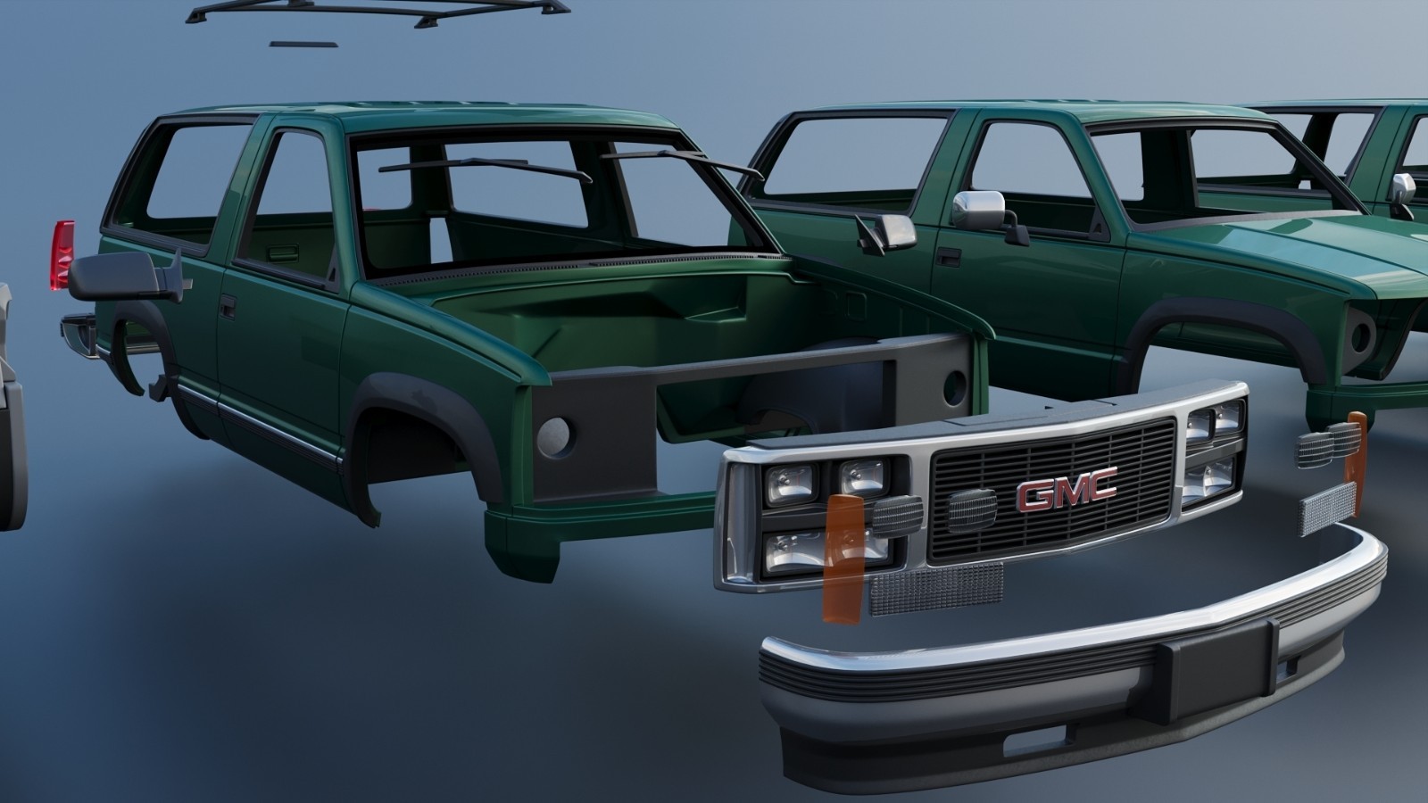3d printed GMC Yukon 2 Door 1992 model car collectible replica