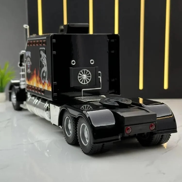 1:24 Diecast Vehicle for Peterbilt Heavy Truck 389 Model Truck Toy Sound Light
