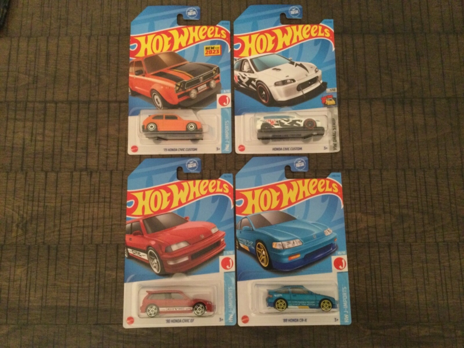 HOT WHEELS JDM Random lot of 4 Nissan Subaru Mazda Honda Toyota Acura Mitsubishi