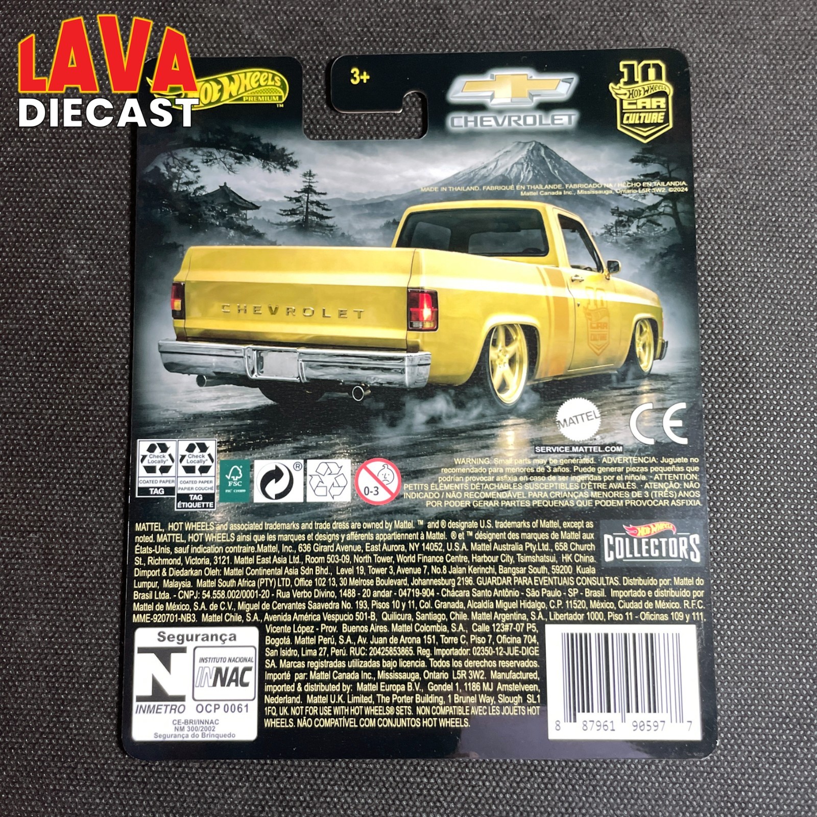 CUSTOM HOT WHEELS 2026 CHASE 83 CHEVY SILVERADO GOLD CAR CULTURE BY LAVA DIECAST