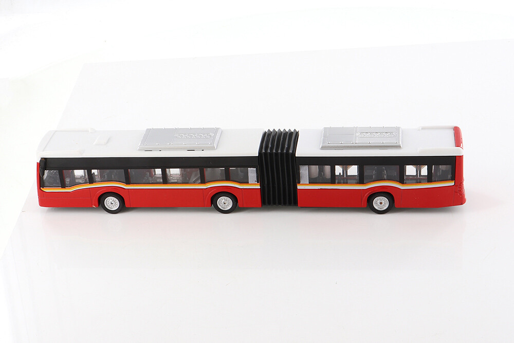 RED 11.5″ Diecast Articulated Bus with Lights and Sound (NO BOX)