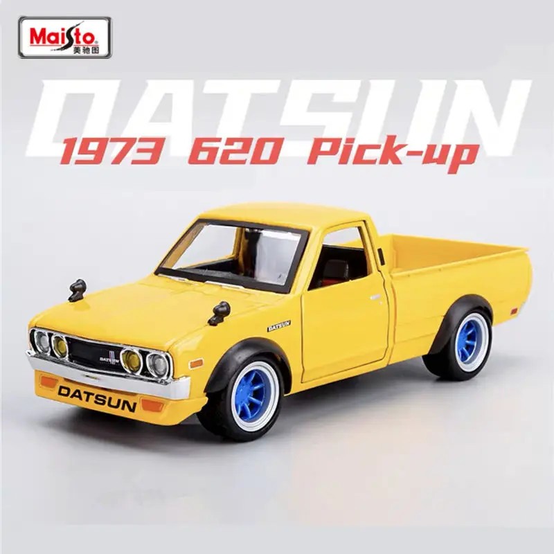 Maisto 1:24 Datsun 620 1973 Pickup Alloy Car Model Diecast Metal Off-road Vehicl