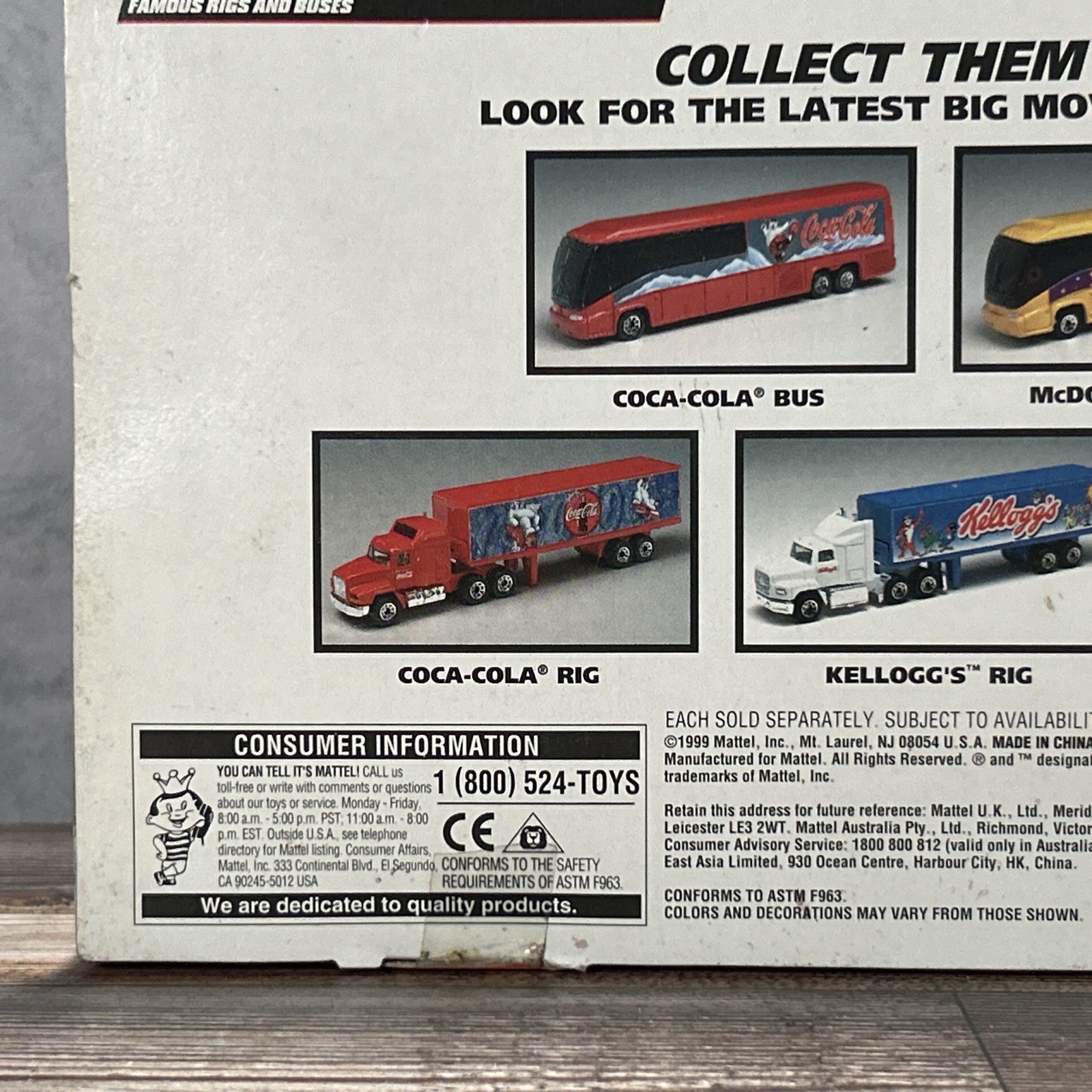 Vintage 1999 Mathbox Big Movers McDonalds Tractor Trailer Semi Truck NIP Mattel
