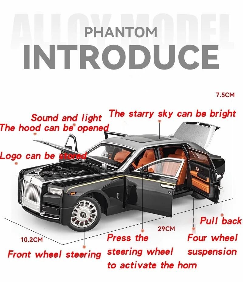 1:18 ROLLS-ROYCE Phantom Car Diecast Alloy Metal Model Collection Kids Gift NEW