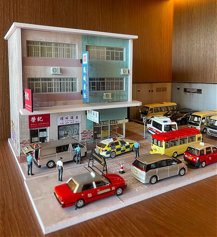 Diorama 1:64 Diecast Garage Model Lighting Japanese Model Scene Display Gift US