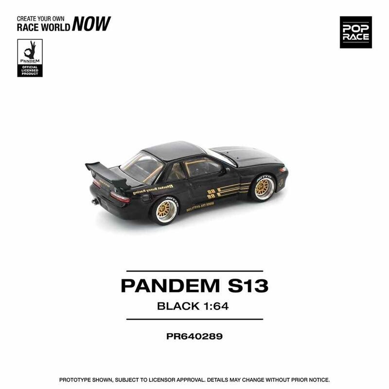POP RACE 1:64 PANDEM SILVIA S13 BLACK Diecast Model Car