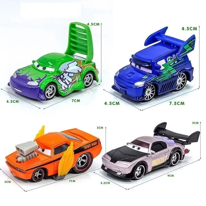 *Buy 3 = 1 Free New Disney Pixar Cars Chick Hick King 1:55 Diecast Model Car Toy