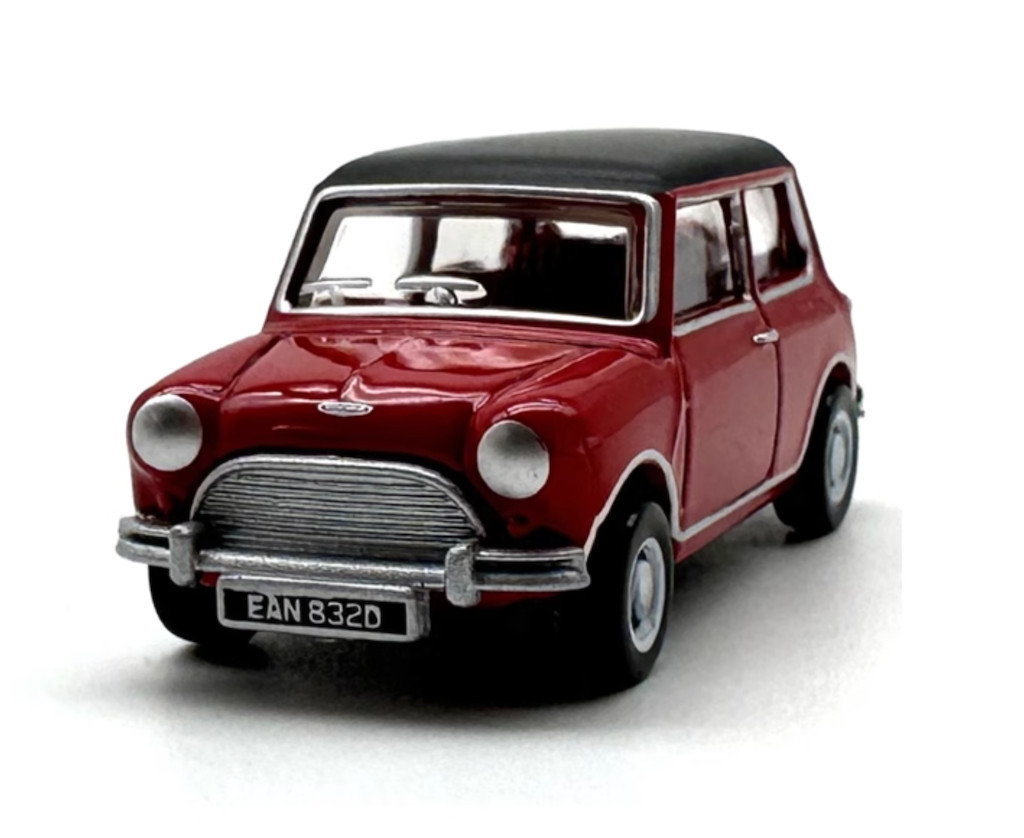 1:76 Red Austin Mini Copper S Sports Model Diecast Metal Car