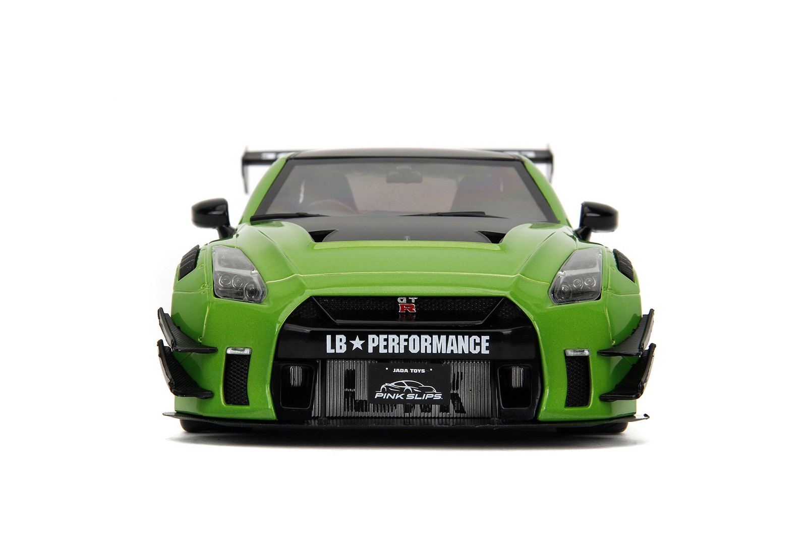 NISSAN GT-R (R35) W/LIBERTY WALK BODY KIT 2.0 /DISPLAY BASE 1/18 JADA TOYS 35724
