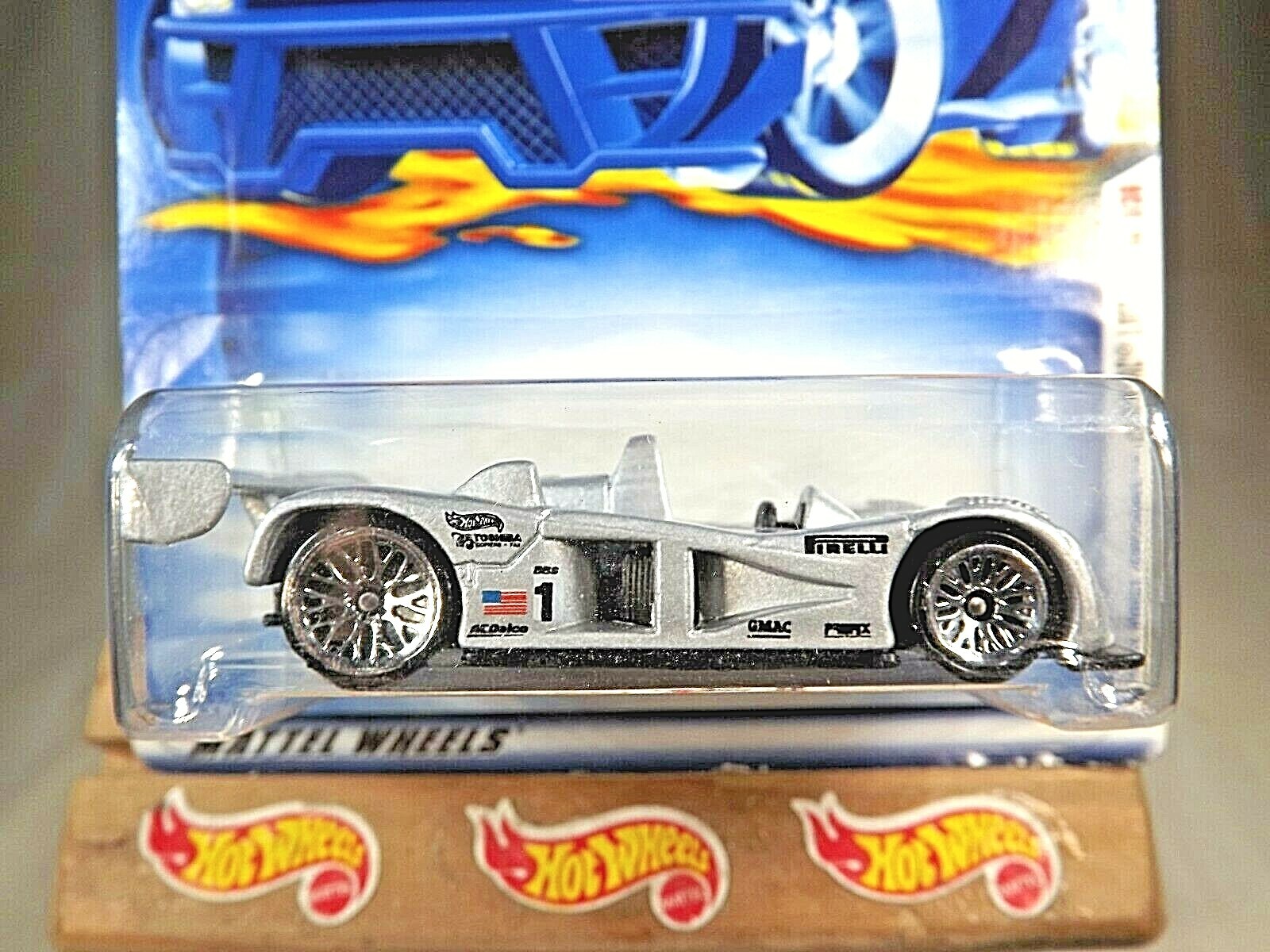 2001 Hot Wheels #13 First Editions 1/36 CADILLAC LMP Silver w/Chrome Lace Wheels