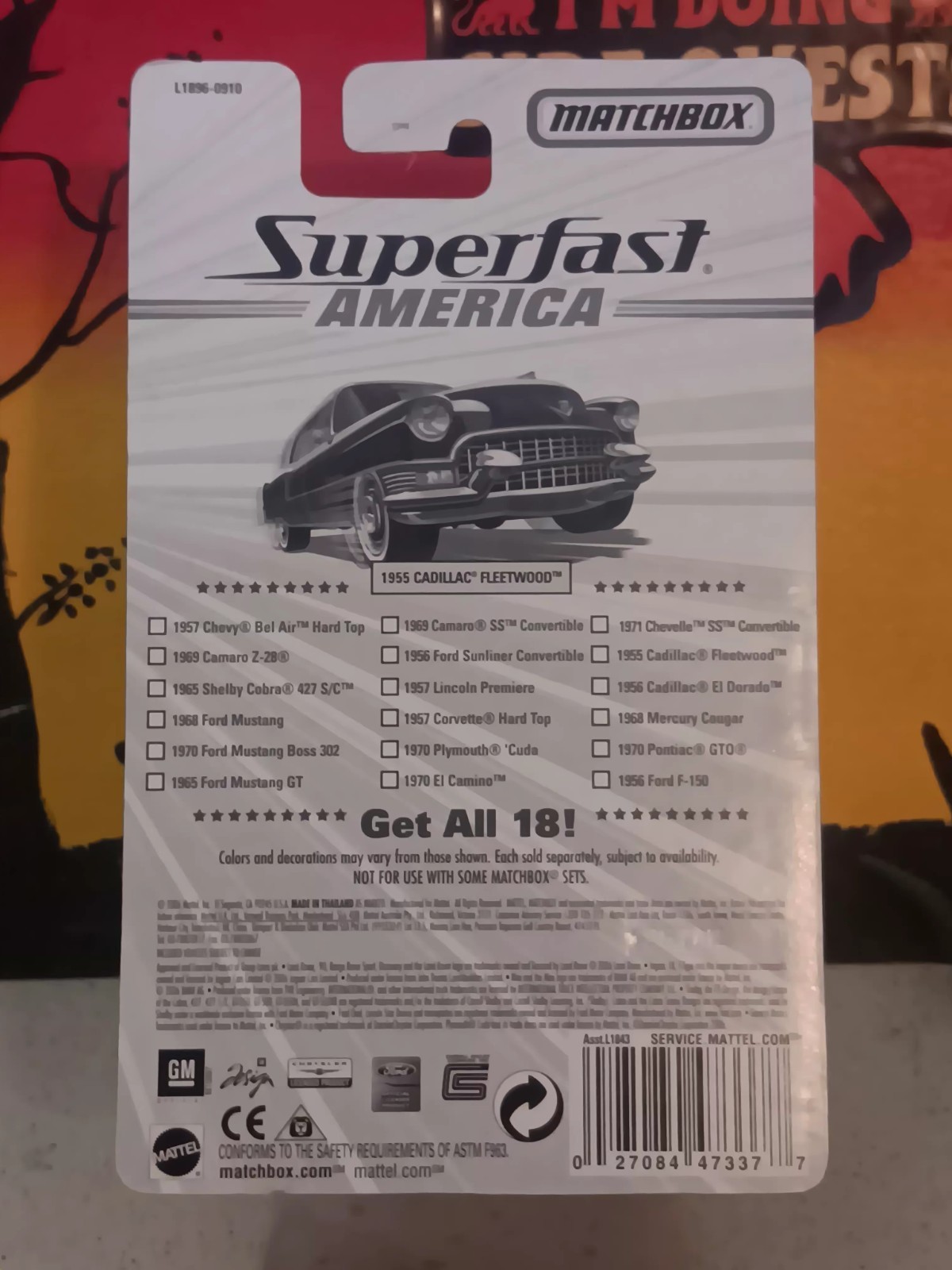 Matchbox 2006 SUPERFAST AMERICA #14 Metallic Dark Blue 1955 CADILLAC FLEETWOOD