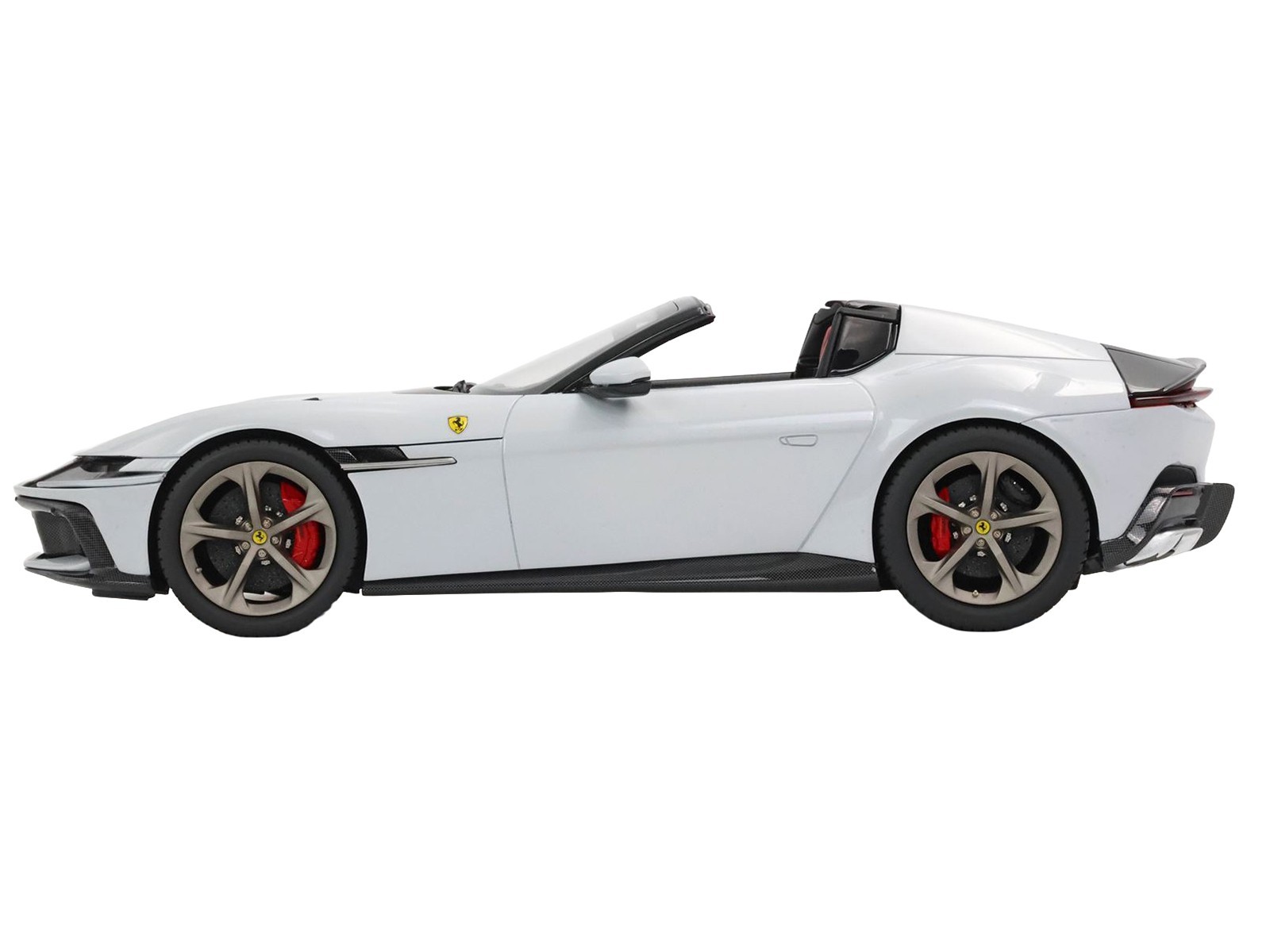 FERRARI 12CILINDRI SPIDER ARTIC WHITE & DISPLAY CASE 1/18 CAR BY BBR P18251 B
