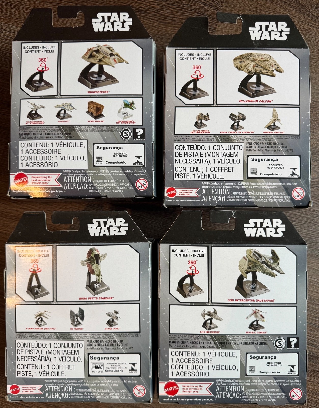 Hot Wheels Star Wars Starships Select Lot of 4 Brand New