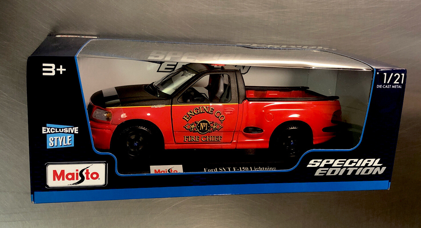 MAISTO FORD SVT F-150 LIGHTNING EXCLUSIVE STYLE SPECIAL EDITION RED 1/21 SCALE
