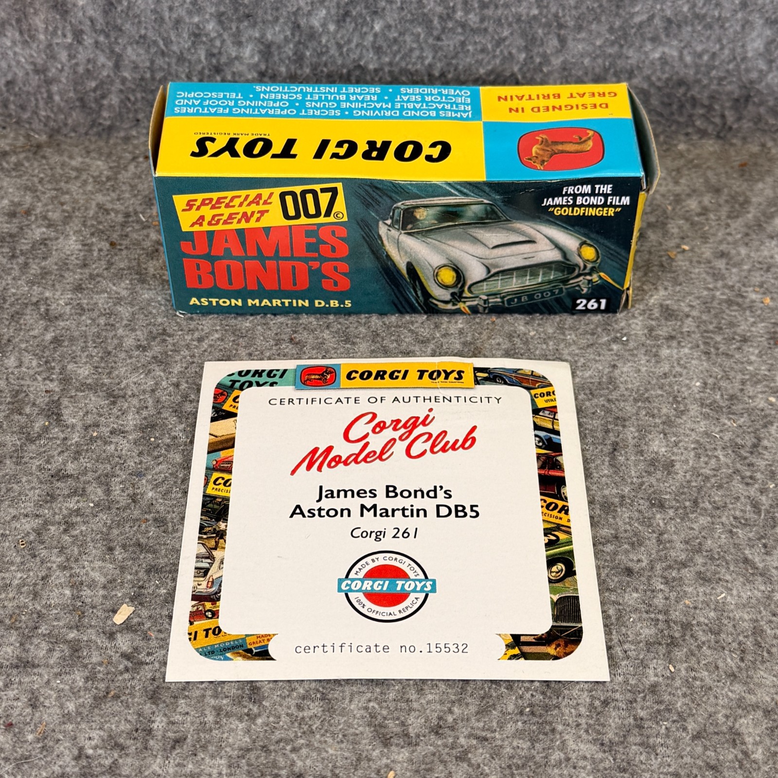 Corgi Model Club 261 James Bond’s Gold Aston Martin D.B.5 2023 MIB