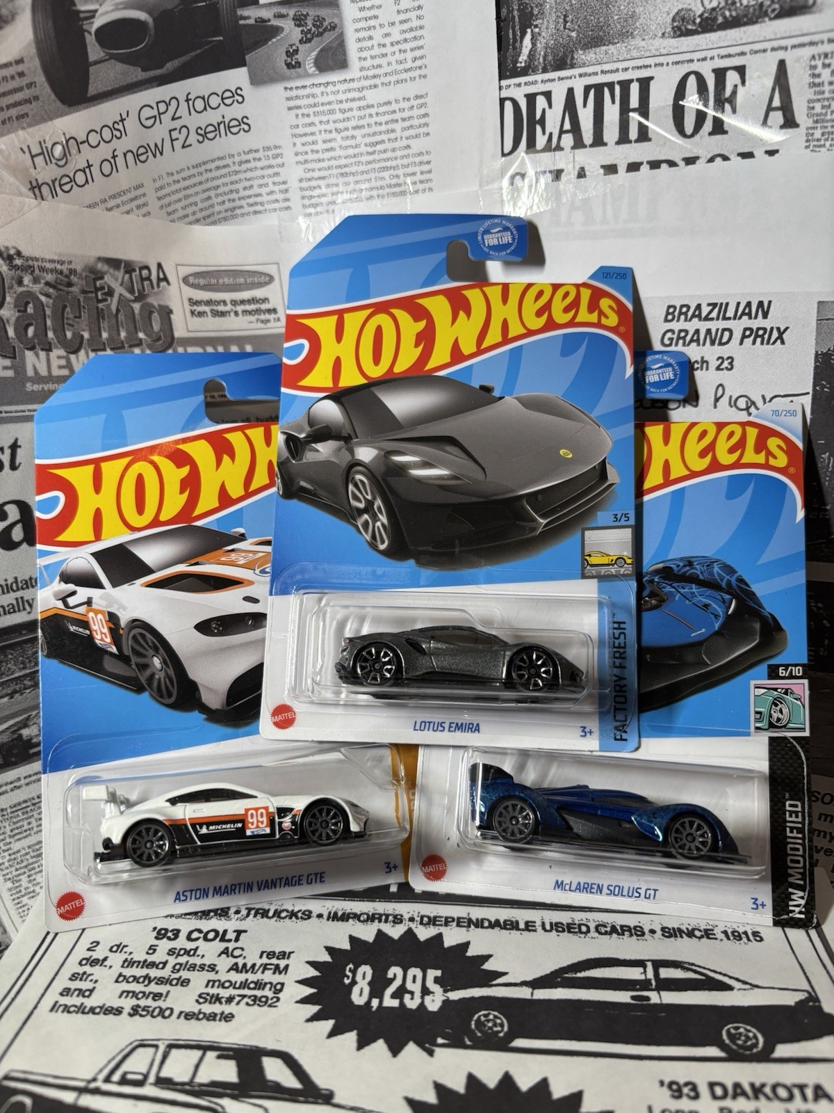 Hot Wheels United Kingdom Set Including Lotus, Aston Martin And McLaren