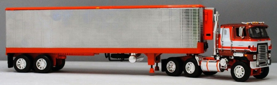 DCP FIRST GEAR 1/64 SCALE INTERNATIONAL TRANSTAR CABOVER BRONZE, ORANGE &WHITE