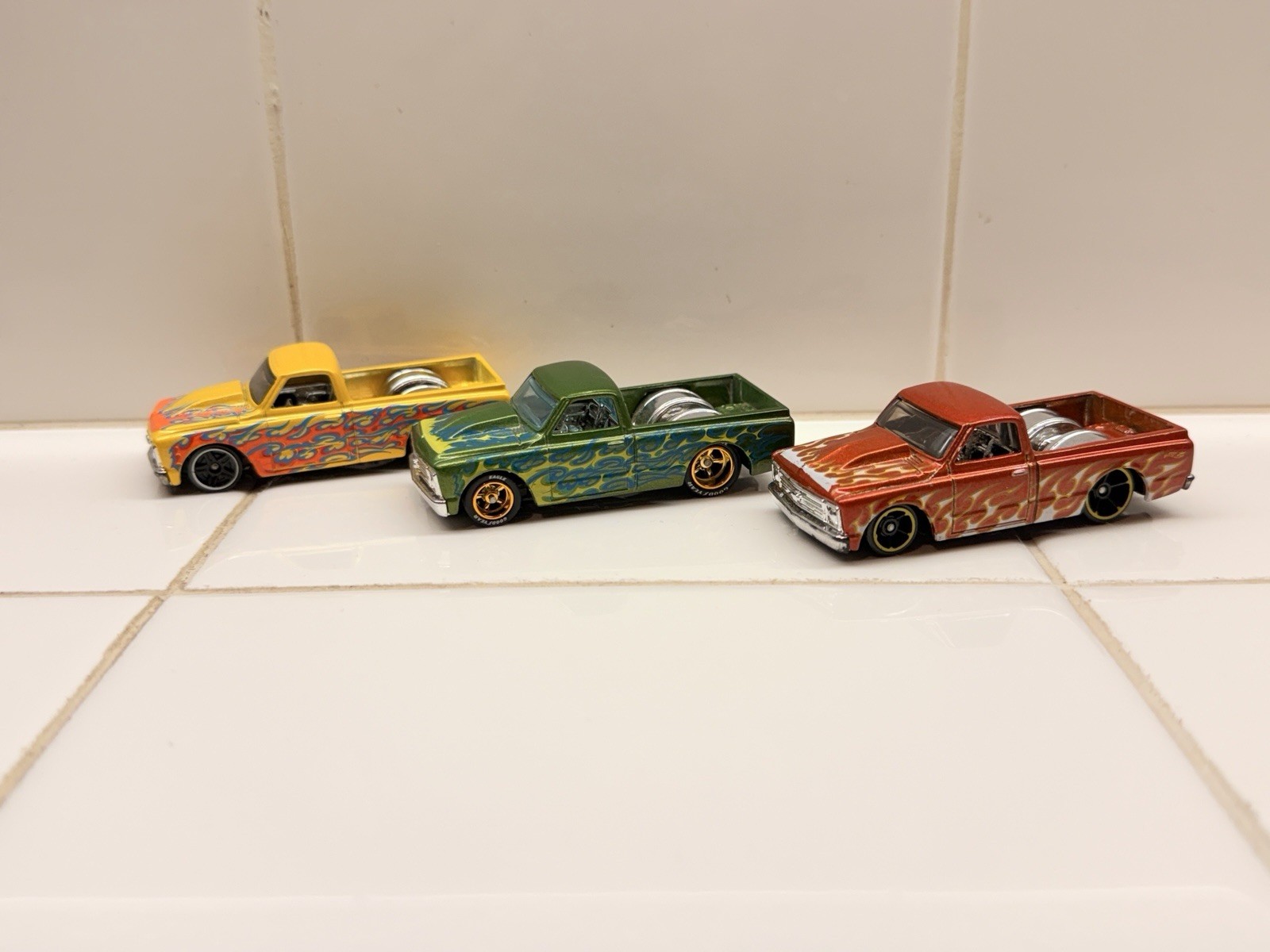 3 X Hot Wheels ‘67 Chevy C10 K-mart exclusive & Hard to find Beautiful Pieces