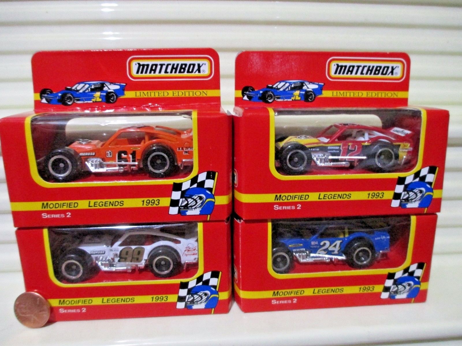 MATCHBOX 1993 Series 2 LEGENDS Modified Cars B.Bodine G.Bodine R.Evans JSpencer
