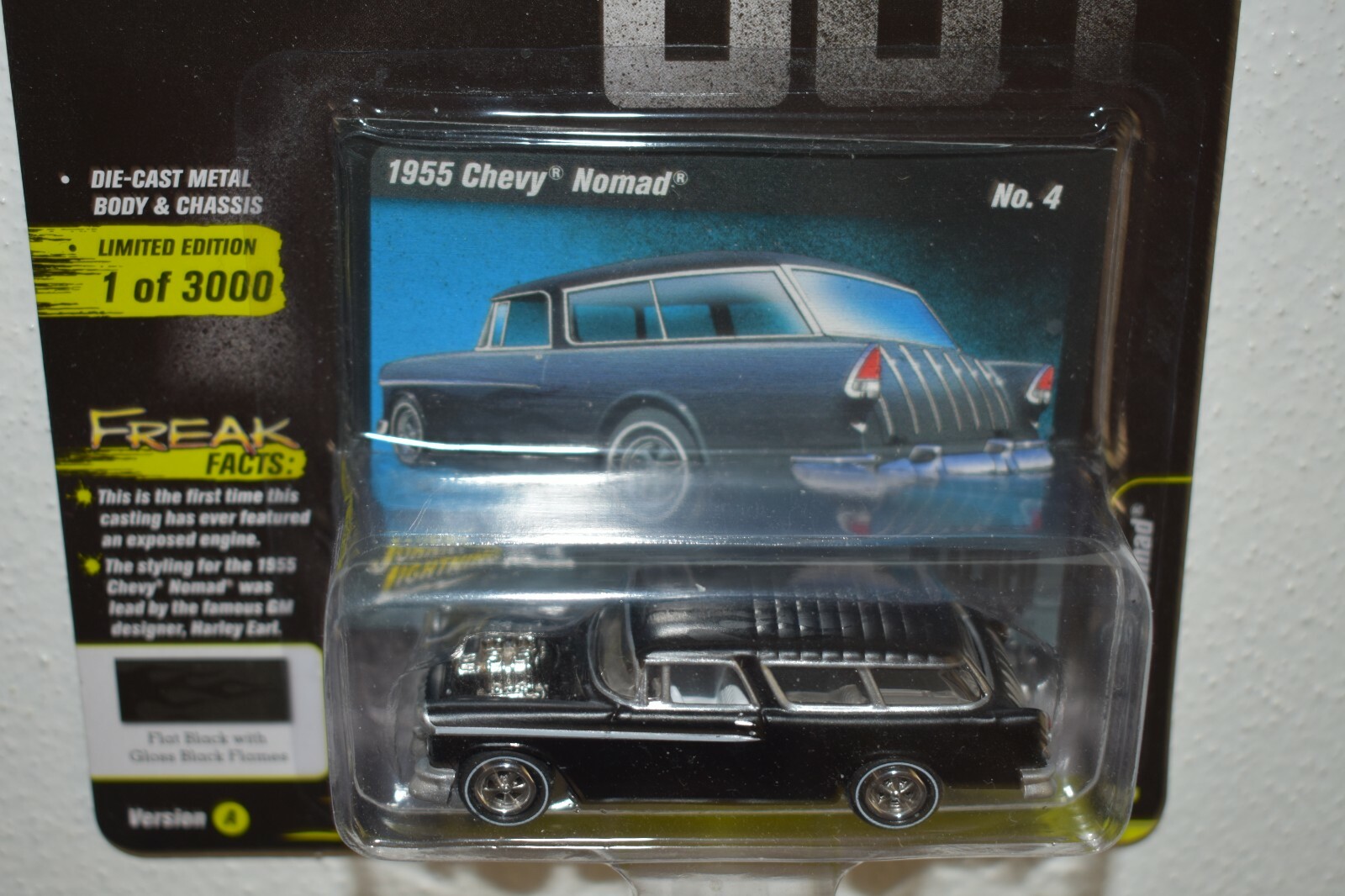 JOHNNY LIGHTNING 50 YEARS 1955 CHEVY NOMAD BLACKED OUT STREET FREAKS FREE SHIP.