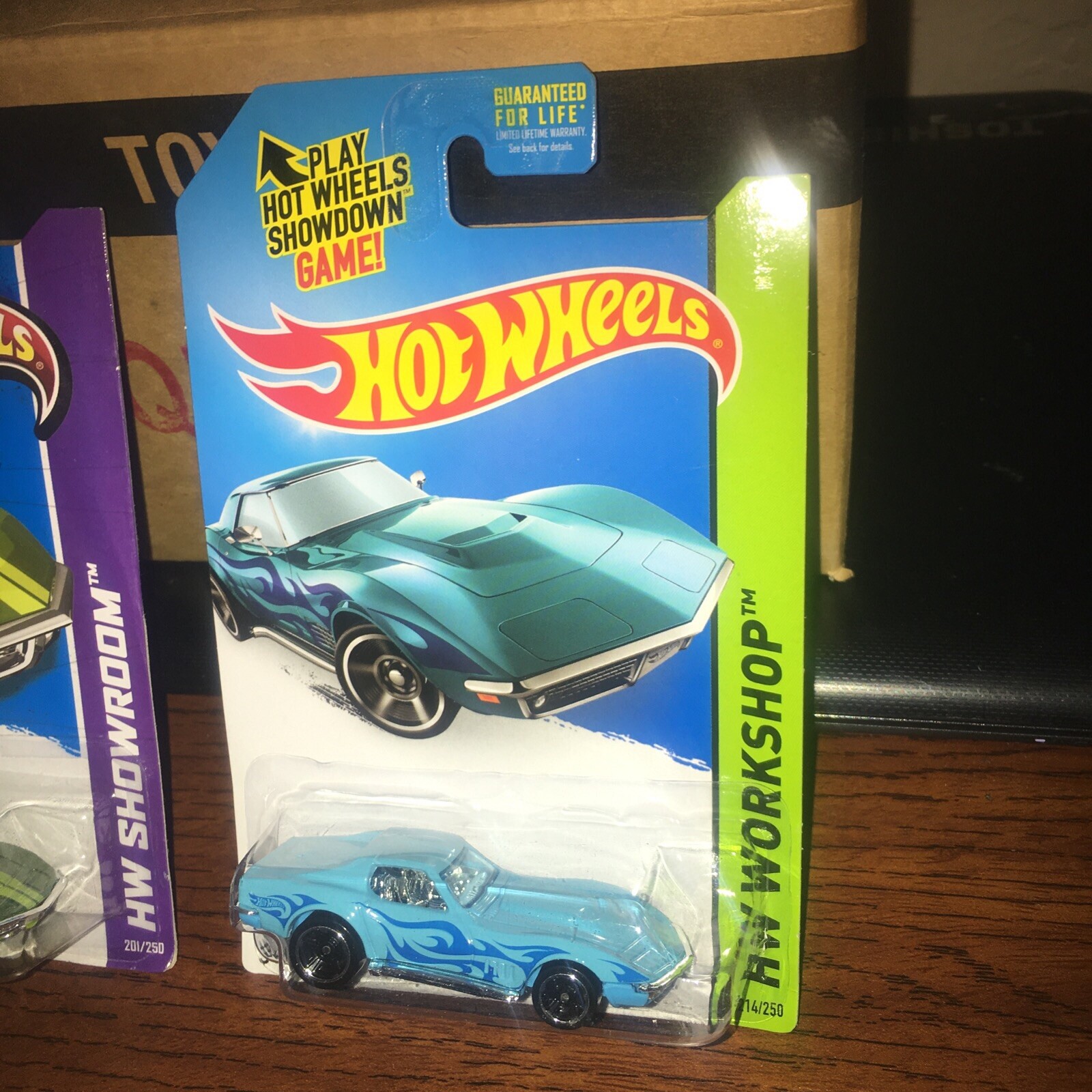 Hot Wheels 2014 Card Kmart KDay #214 69 CORVETTE Sky Blue Exclusive Color 1:64