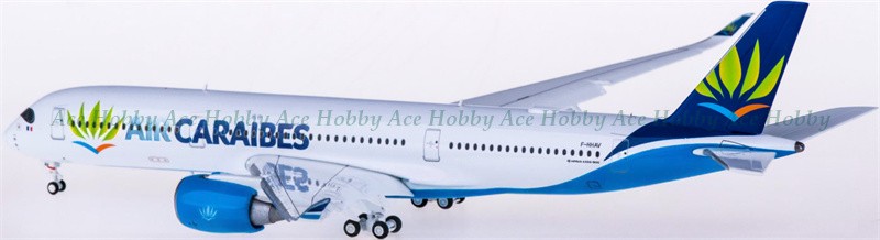 for JC Wings for Air Caraibes for Airbus A350-900 F-HHAV Flaps Down 1:400 model