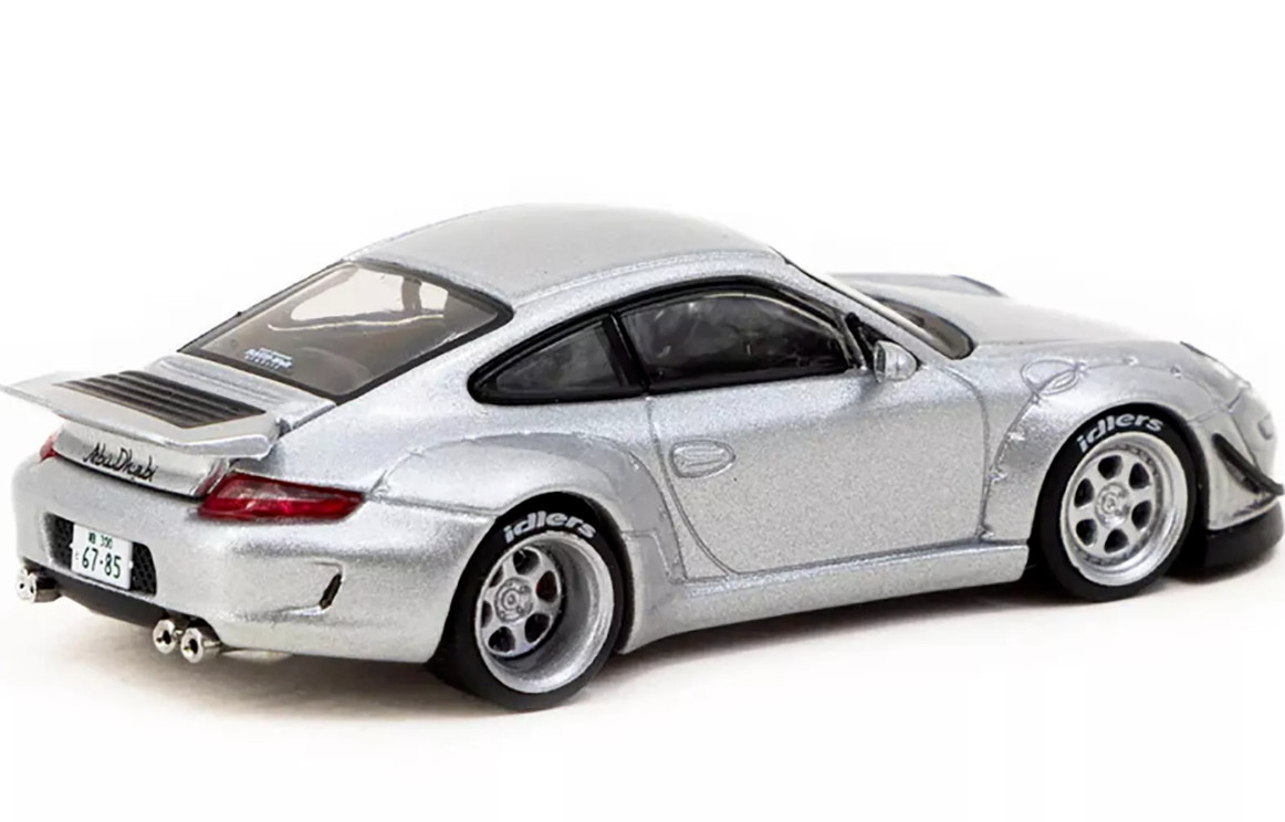 Tarmac Works 1:64 RWB 997 Abu Hhabi Silver Porsche Diecast Model Car T64-057-AB