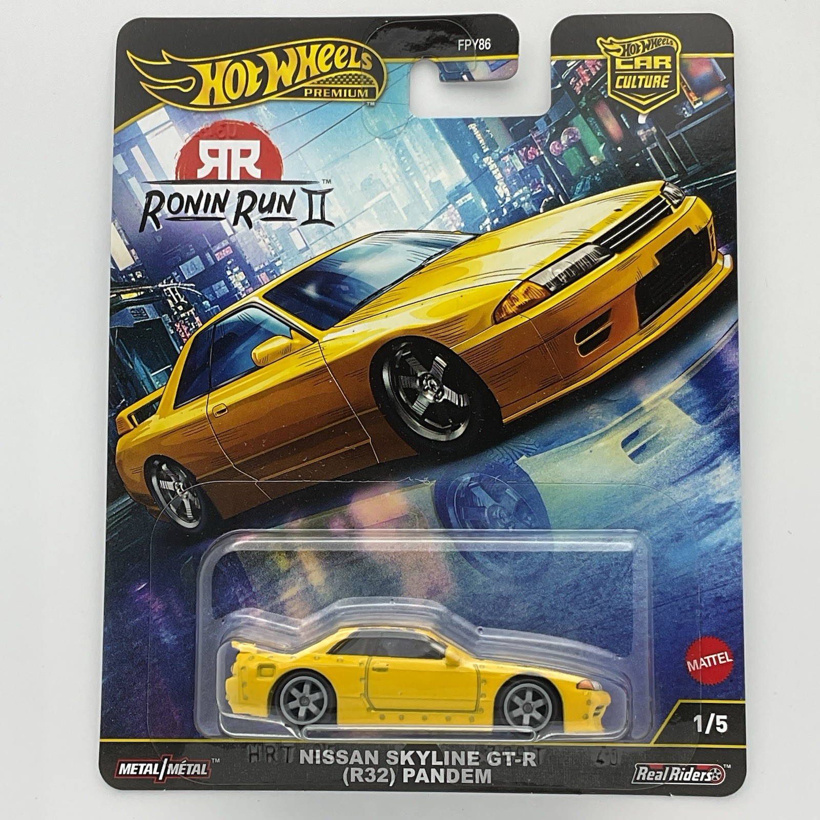 Hot Wheels Car Culture Ronin Run 2 Nissan Skyline GT-R R32 Pandem With Protector