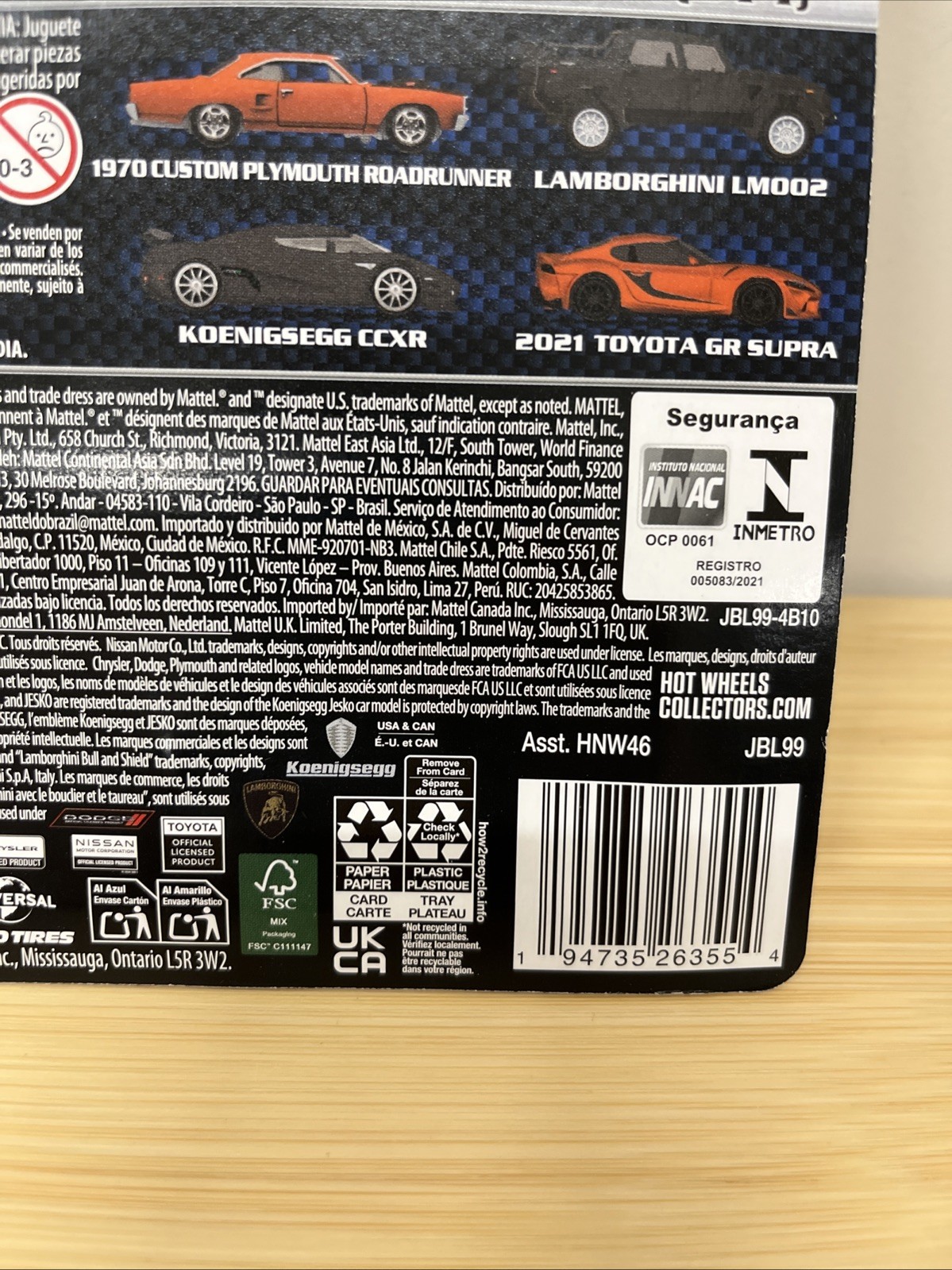 Hot Wheels 2025 Fast and Furious Nissan 240SX (S14) 1:64 Scale Ages 3+