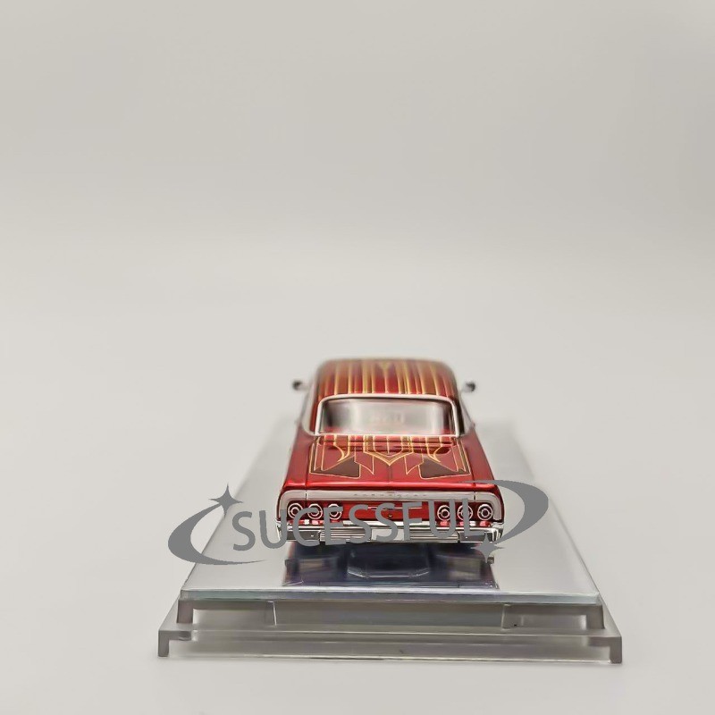 1:64 97M 1964 Chevy Impala SS Red Hydraulic Lowrider Alloy Diecast ReplicaModel