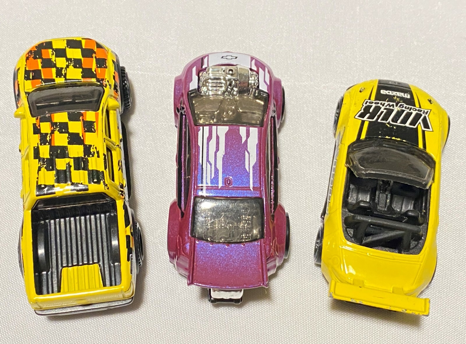 Hot Wheels Lot3 Ranger Raptor, Super Volt, Mazda MX5 Collectible Toy Car Diecast