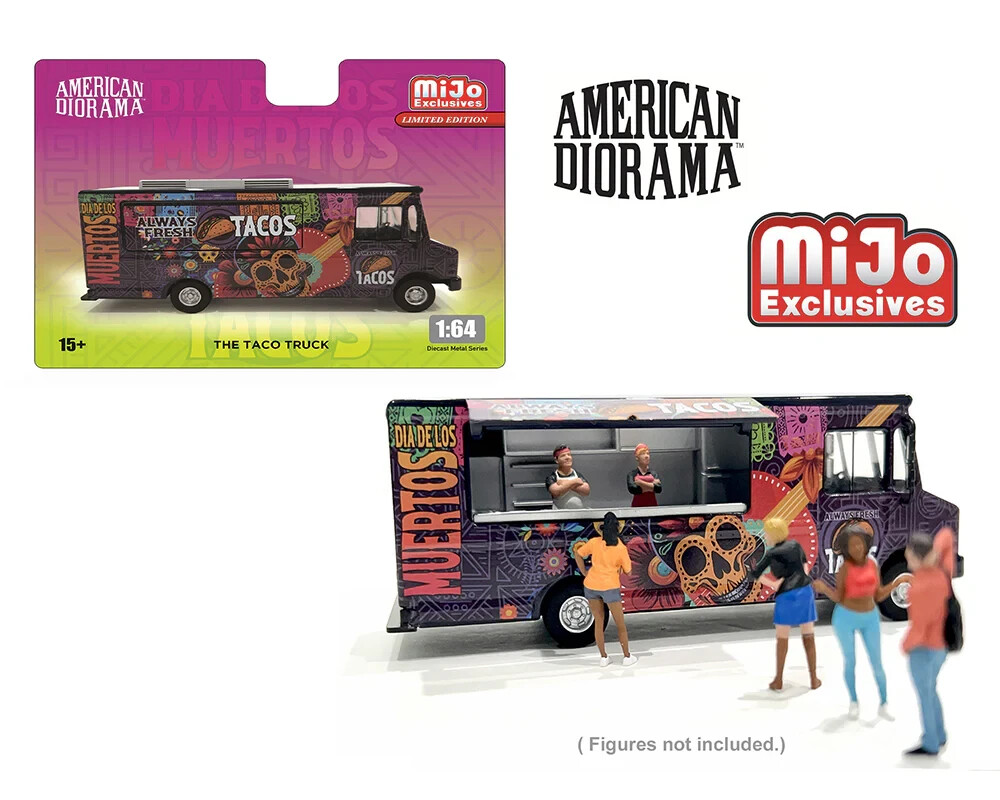 American Diorama 1/64 TACO FOOD TRUCK Die Cast Vehicle -TACOS-