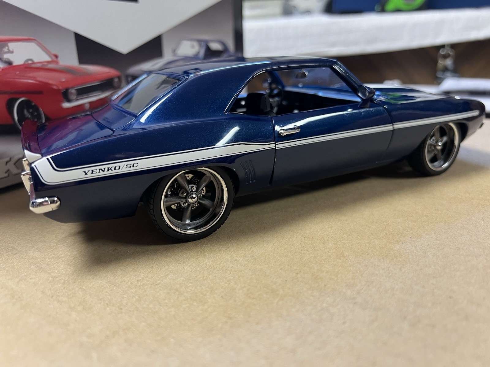 1/18, 1969 CAMARO YENKO/SC STREET FIGHTER IN BLUE, #28 OF 996.