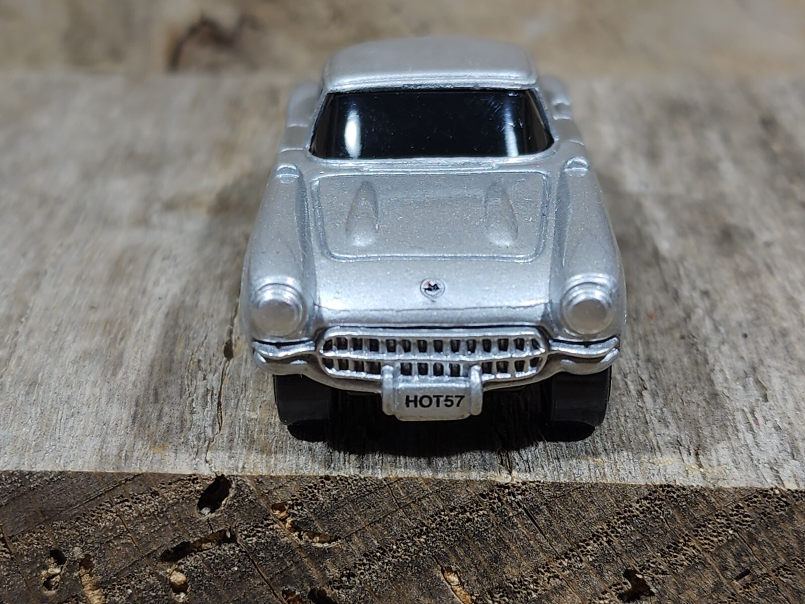Maisto Diecast 1957 Hard Top Silver/Red Chevrolet Corvette 1:64 Loose Used
