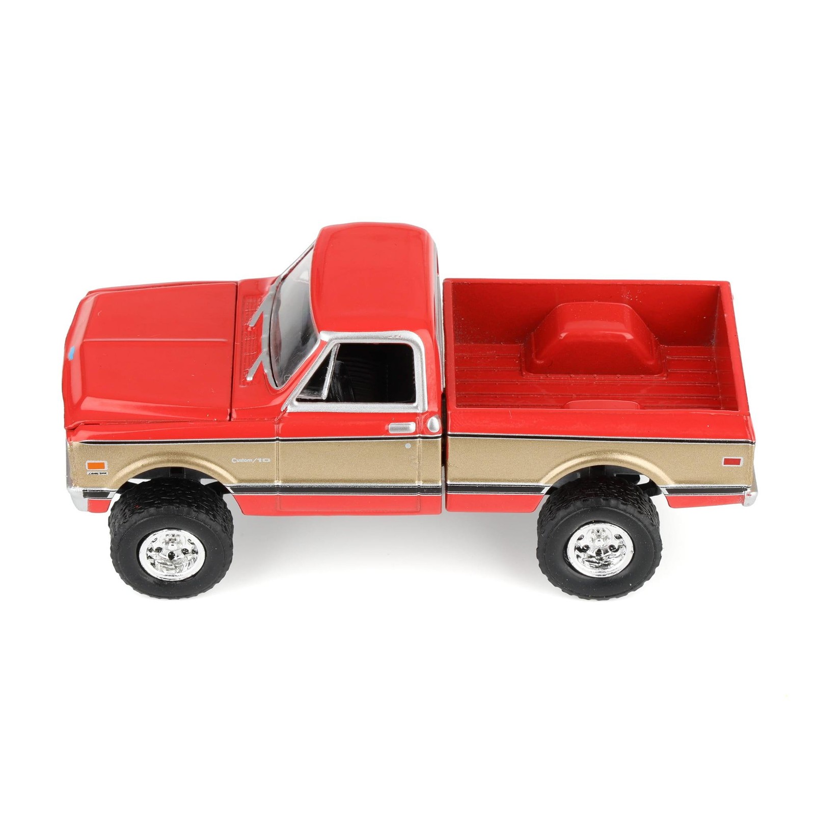 1/64 Lifted 1969 Chevrolet K10 Pickup Truck, Red & Gold, GL, 51687-B
