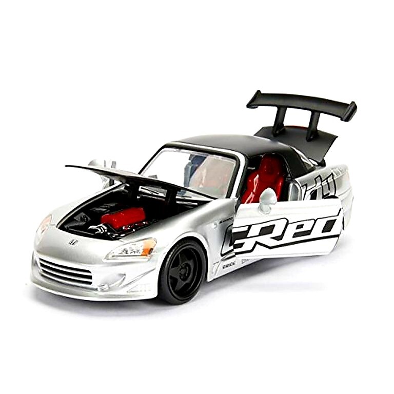 98686 2001 HONDA S2000 SILVER color HARD TOP JADA 1/24 DIECAST CAR.
