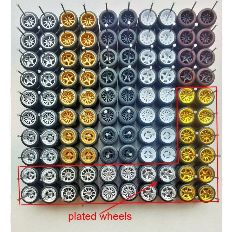 Hot Wheels 50 Sets *YOU CHOOSE* Mixed Style Rims & Real Rider Rubber Tires 1/64