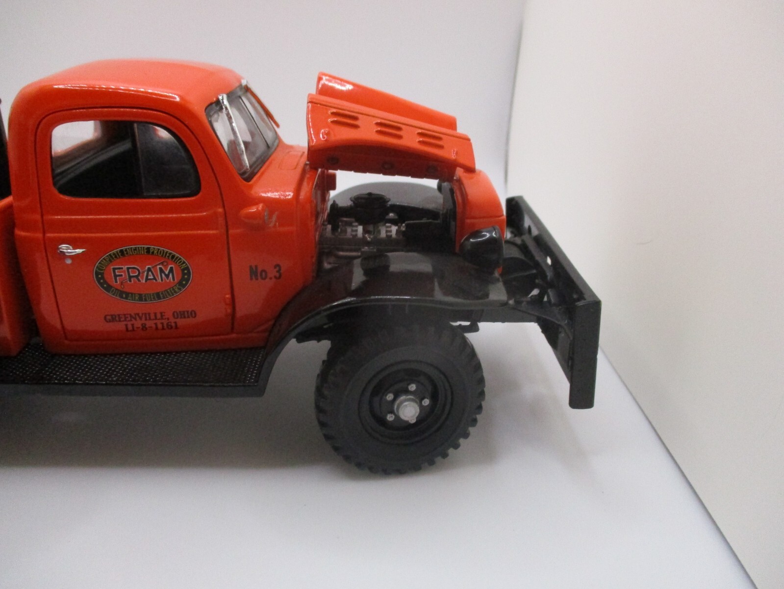 Fram Dodge Power Wagon Tow Truck No. 1 Die Cast Collectible RARE Greenville Ohio
