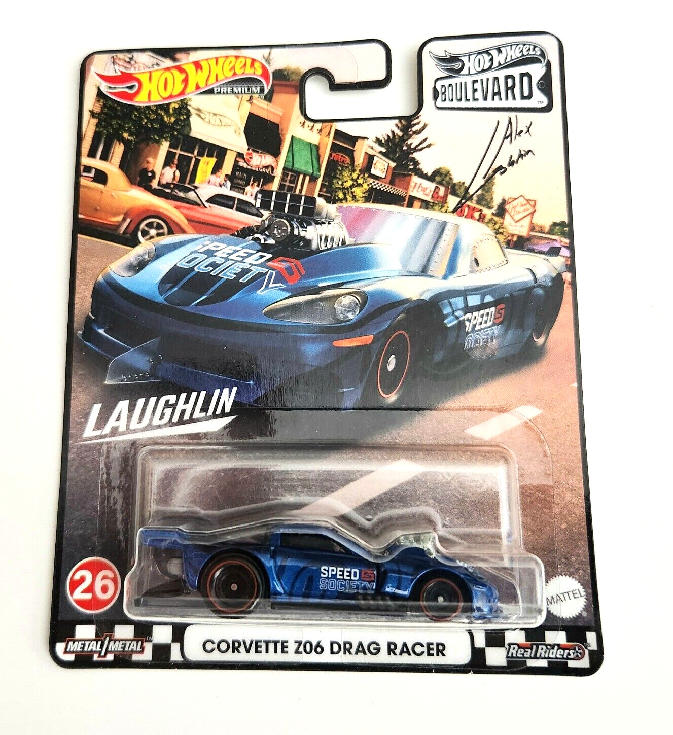 Hot Wheels Corvette Z06 Drag Racer Blue #26 #26 – 2021 Boulevard Premium