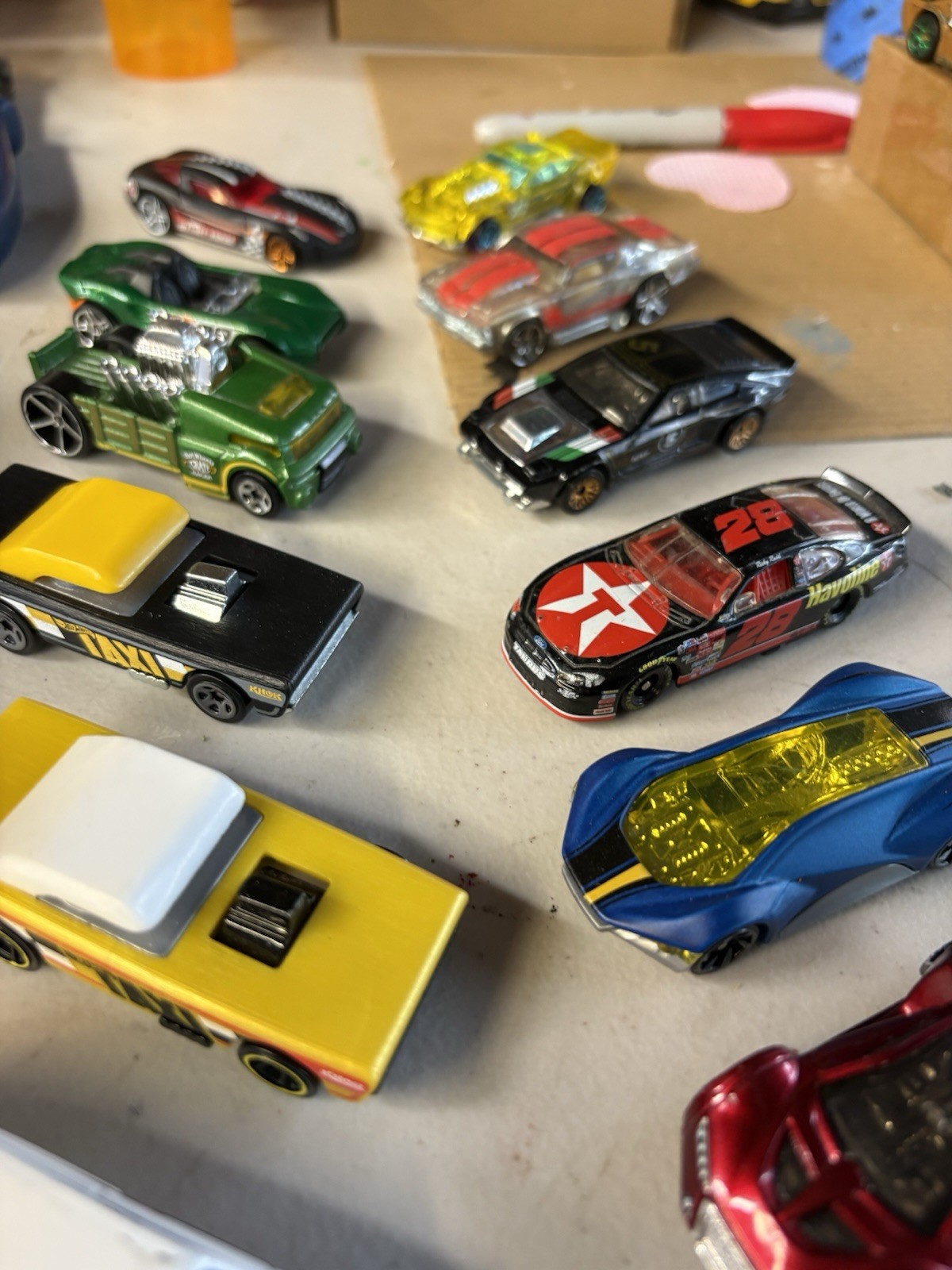 Loose Hot Wheels 11 Assorted Hot Wheels Plus 1 NASCAR. Lot Of 12