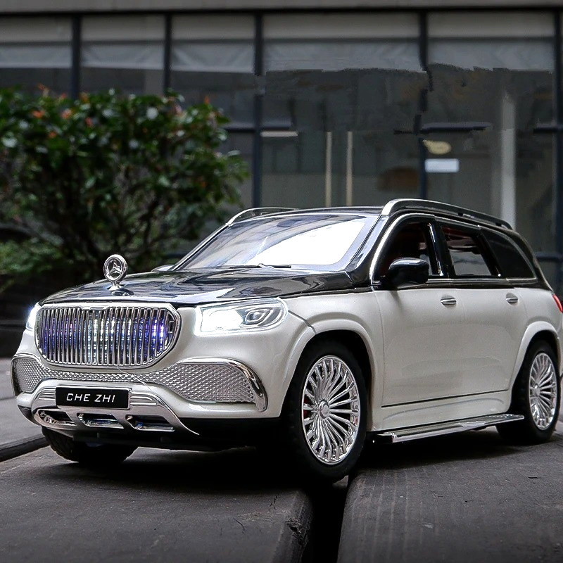 NEW 1:24 MERCEDES GLS600 Maybach Alloy Diecast Luxury Car Model Sound/Light Gift