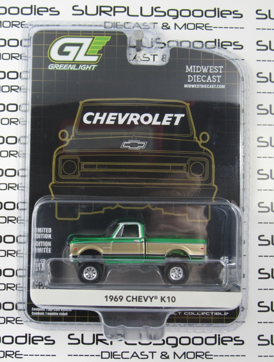 2026 Greenlight MidWest Diecast Exclusve 1969 CHEVROLET K10 Green Machine CHROME