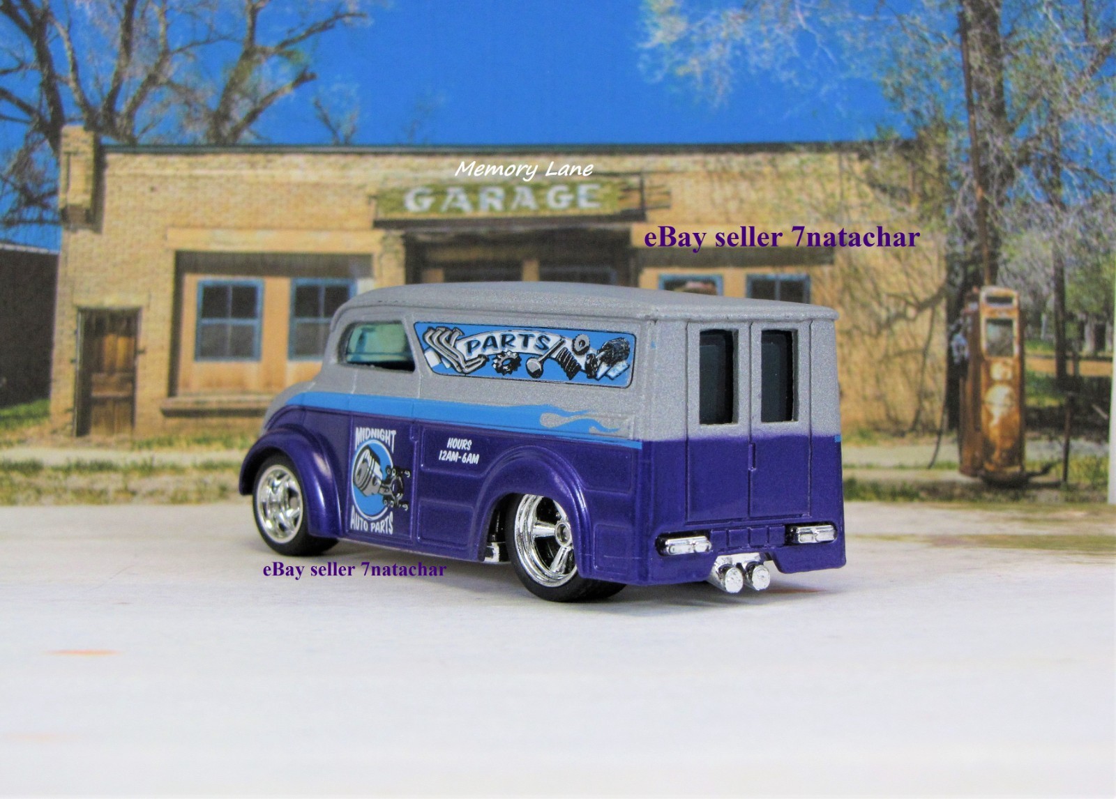 1950s Retro Parts Shop Panel Truck Hot Rod Van Hauler Model Delivery C