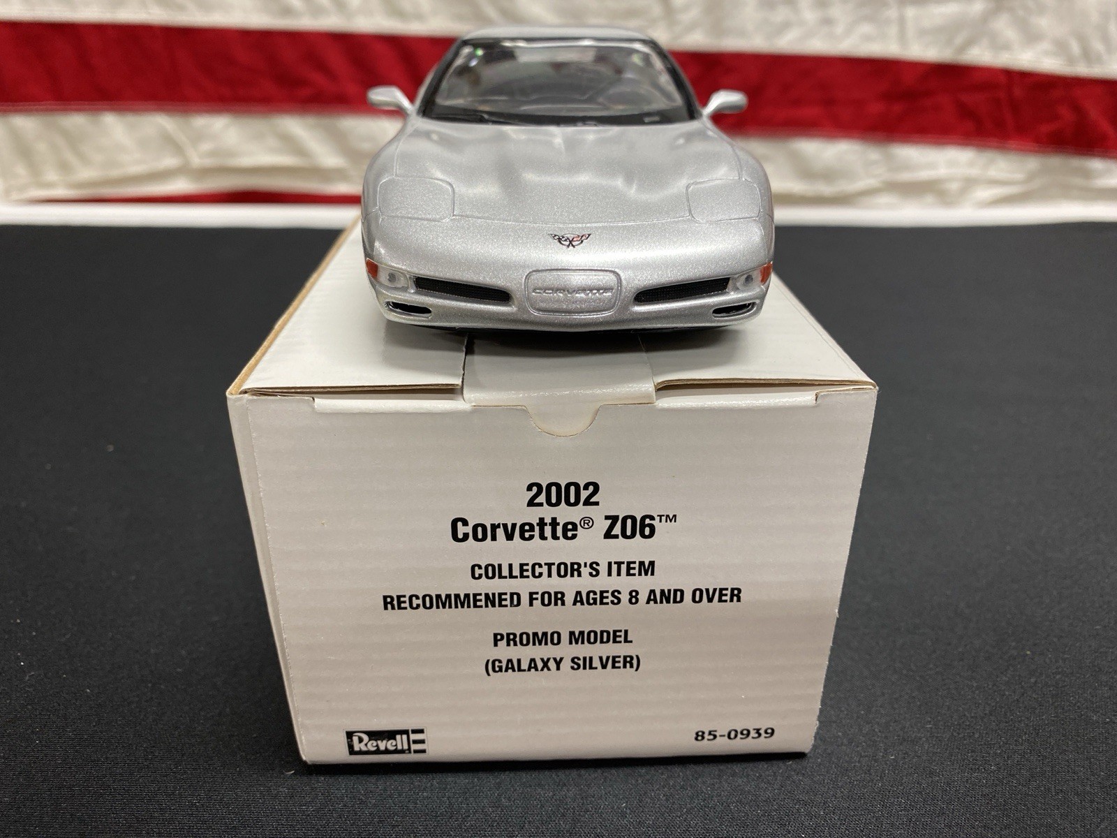 2002 Corvette Z06 Galaxy Silver Promo Model 1/25th Scale, New In Box